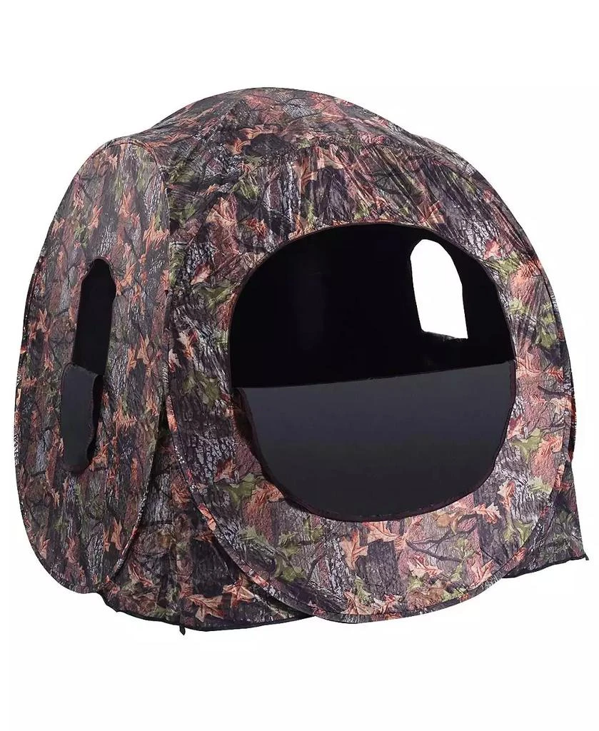 Mecale Portable Pop-Up Ground Camo Hunting Blind Enclosure, Surround View Shelter 7