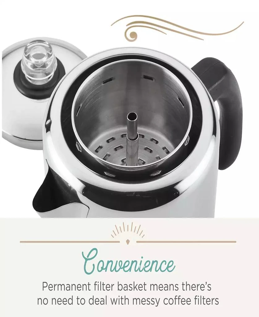 Farberware Yosemite Classic Stainless Steel 12-Cup Coffee Percolator 9