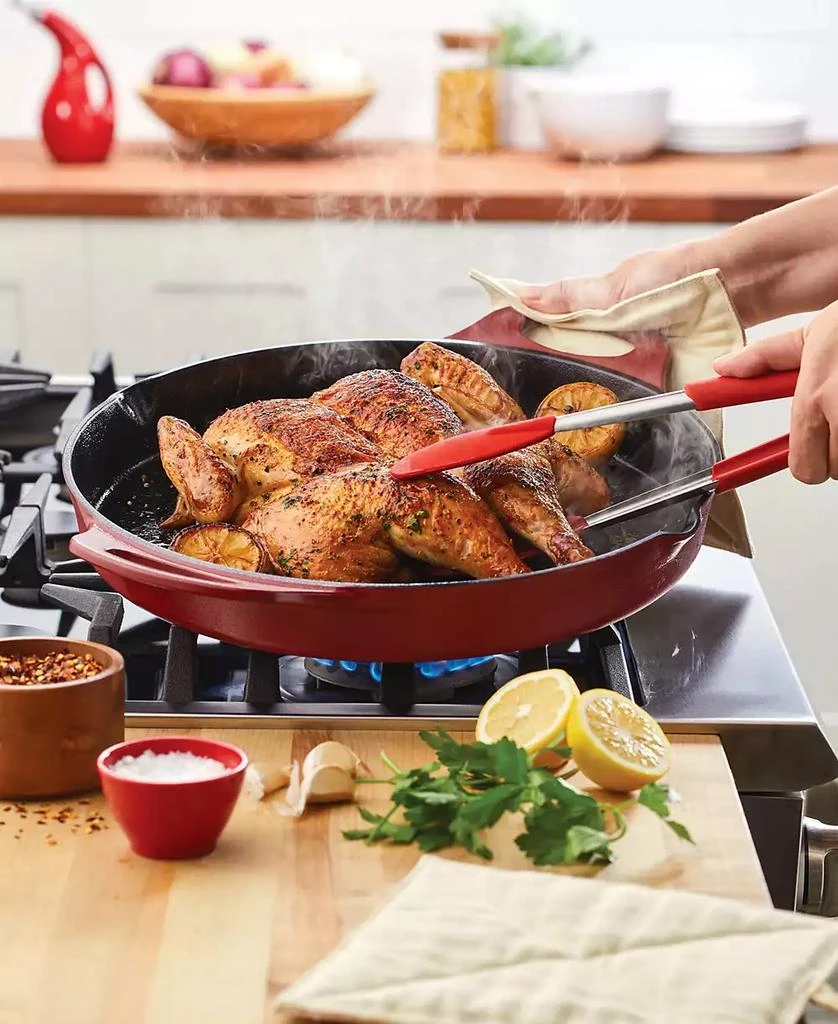 Rachael Ray Nitro Cast Iron 14" Skillet with Side Handles 9