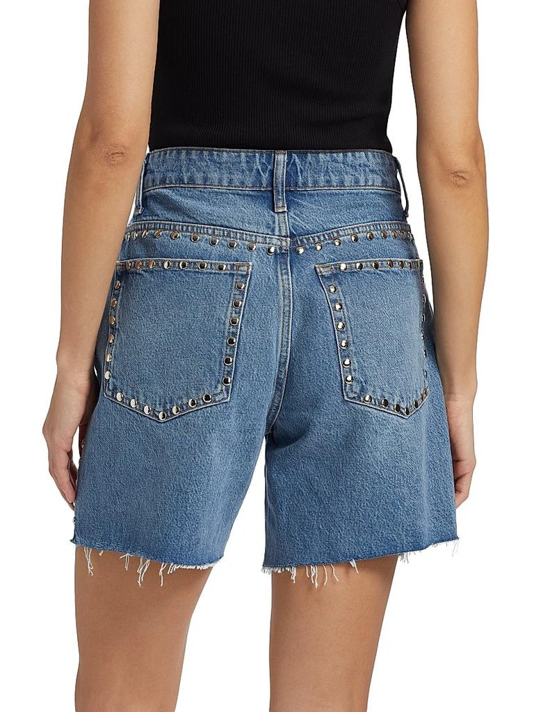 Reformation Raye Studded Mid-Rise Denim Shorts 5