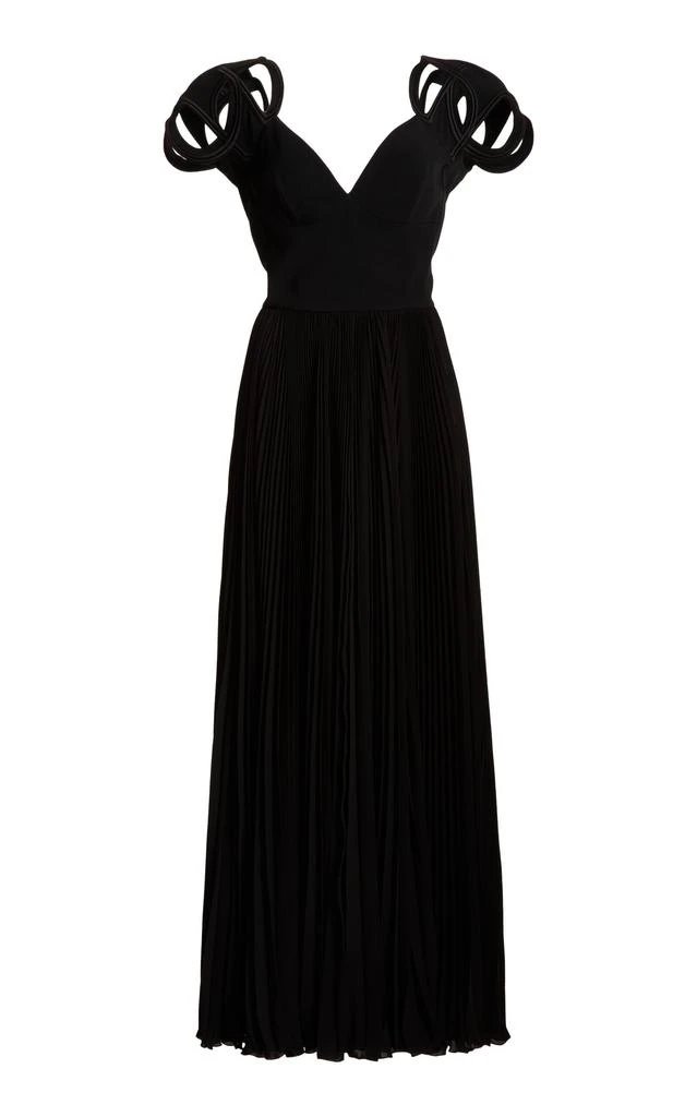 knee length dresses for ladies Macram Midi Dress  ELIE SAAB