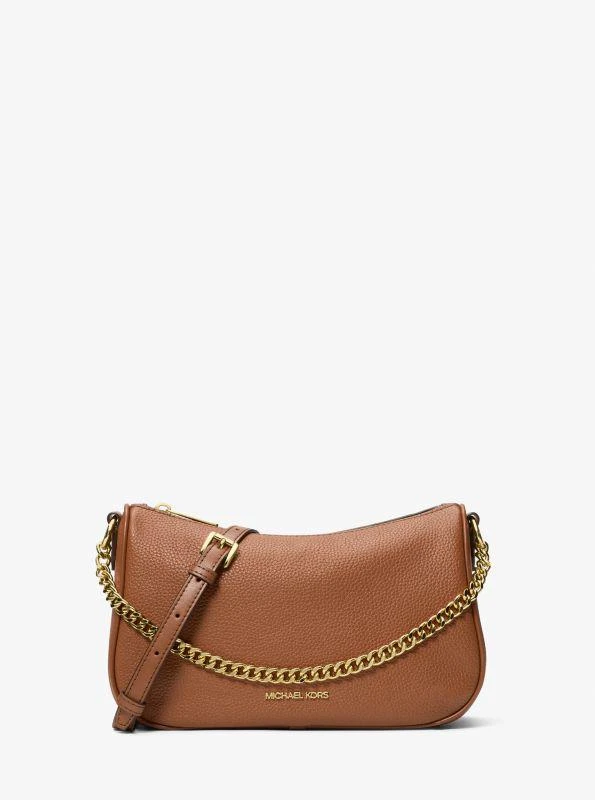 Michael Kors Carmela Medium Pebbled Leather Convertible Crossbody Bag