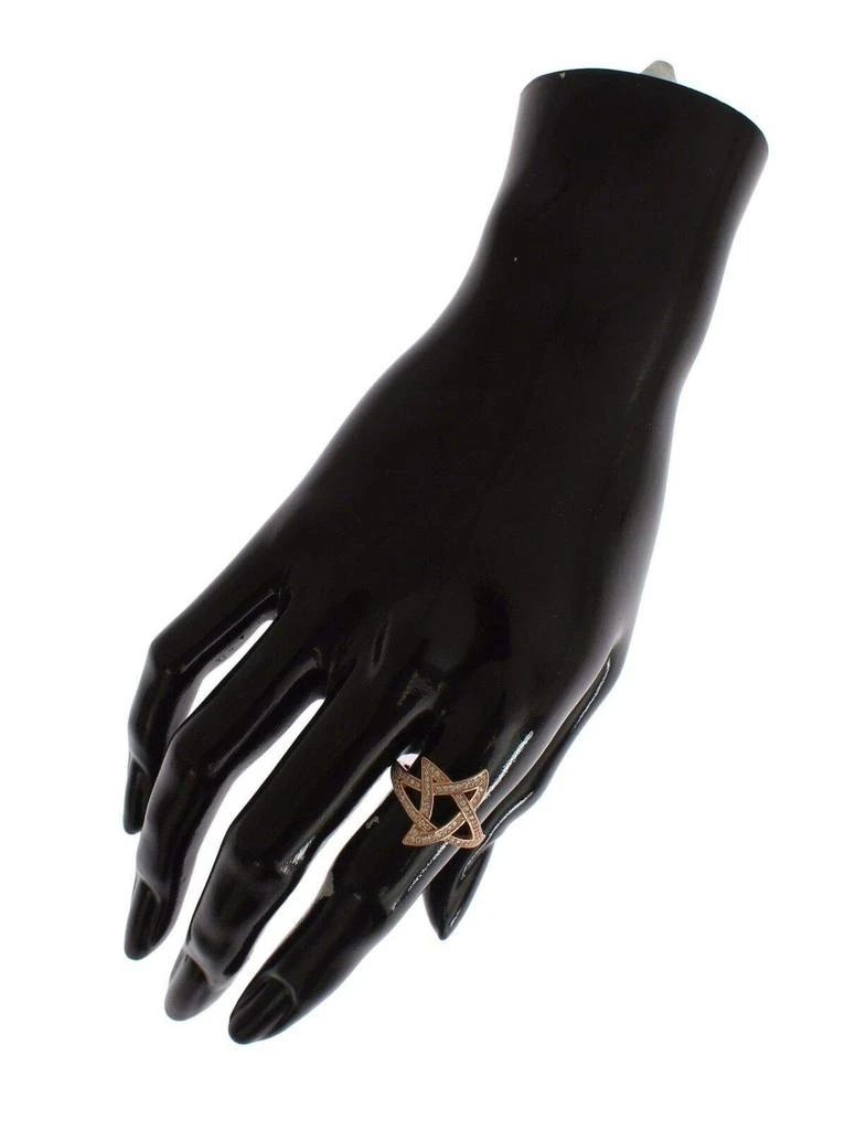Nialaya Nialaya Womens Clear CZ Gold 925 Silver Ring 5