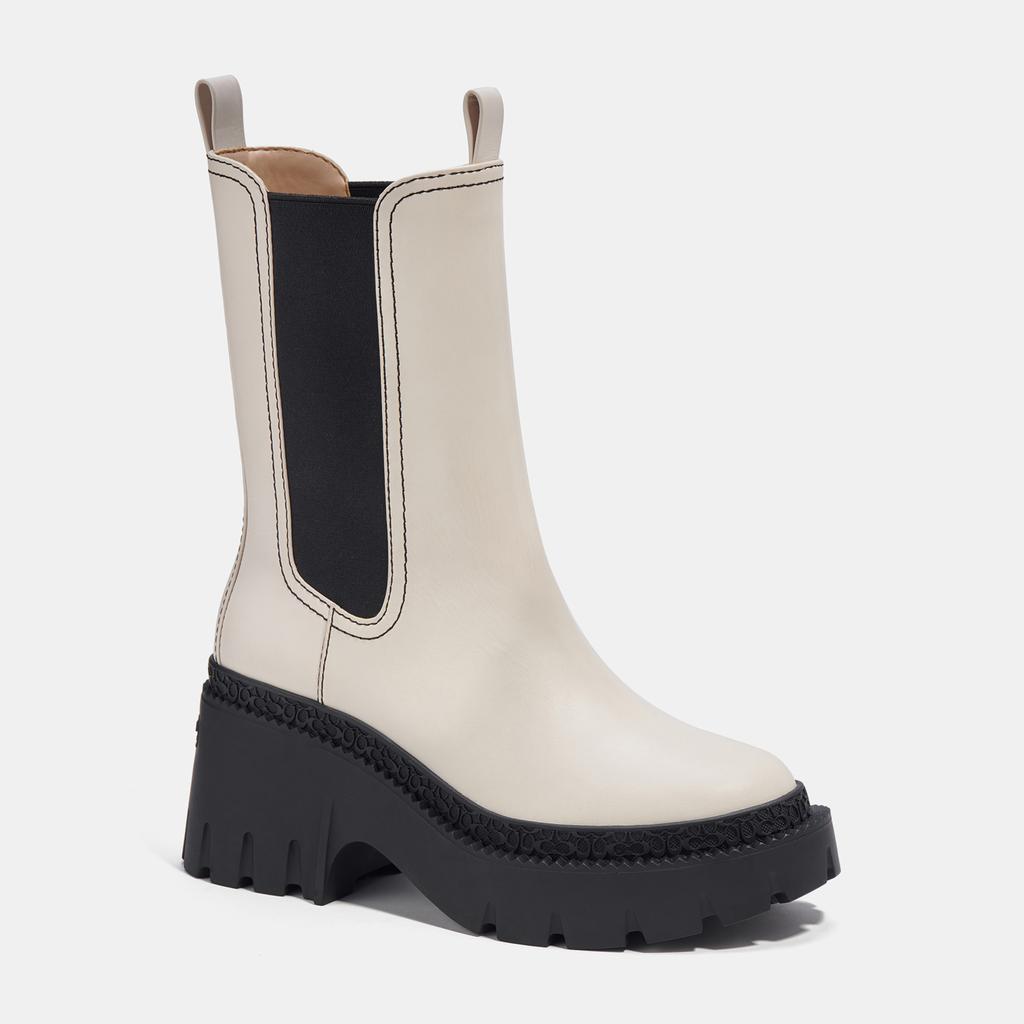 【Coach】Alexa Leather Heeled Chelsea Boots Coach Alexa Leather Heeled Chelsea Boots - BeyondStyle