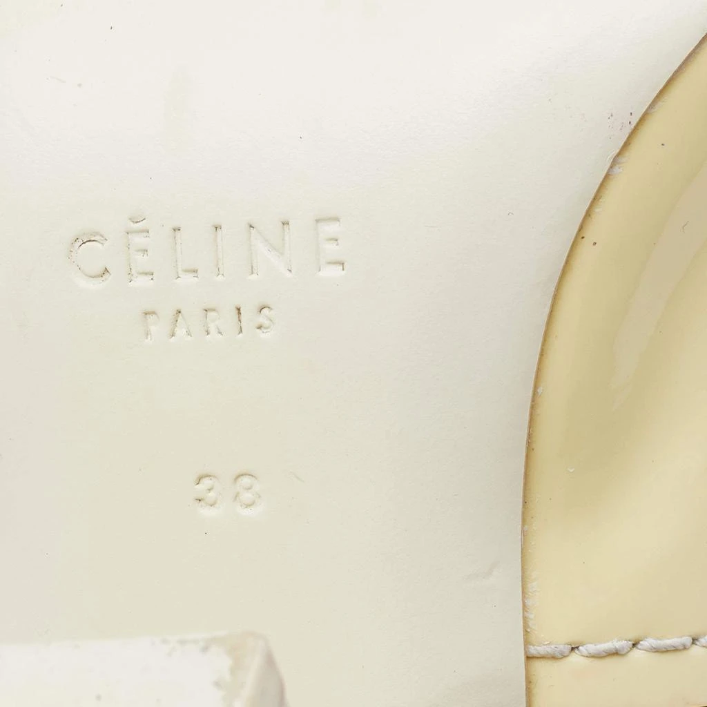 Celine Celine Cream/Black Patent And Leather Slingback Sandals Size 38 9