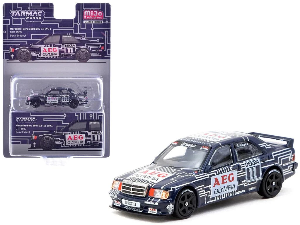 Tarmac Works Mercedes-Benz 190 E 2.5-16 EVO 1 #11 Dany Snobeck DTM 1989 Global64 Series 1/64 Diecast Model by