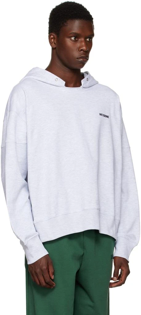 We11done Gray Raw Edge Hoodie 2