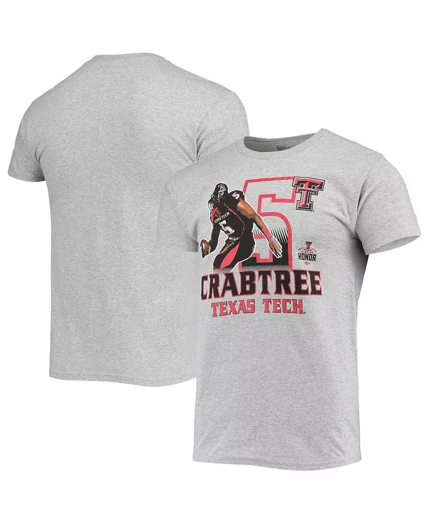 The Original Retro Brand Men's Michael Crabtree Heathered Gray Texas Tech Red Raiders Ring of Honor T-shirt 1