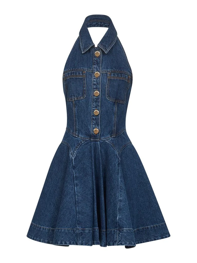 Self Portrait SELF PORTRAIT | Blue cotton denim flared mini dress | Women |  6 - Dresses & Skirts - Compare Prices from 7+ Stores - BeyondStyle