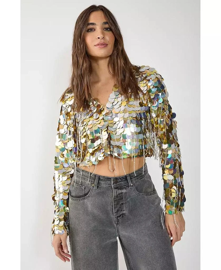 Nasty Gal Women
s Disc Tassel Trophy Jacket