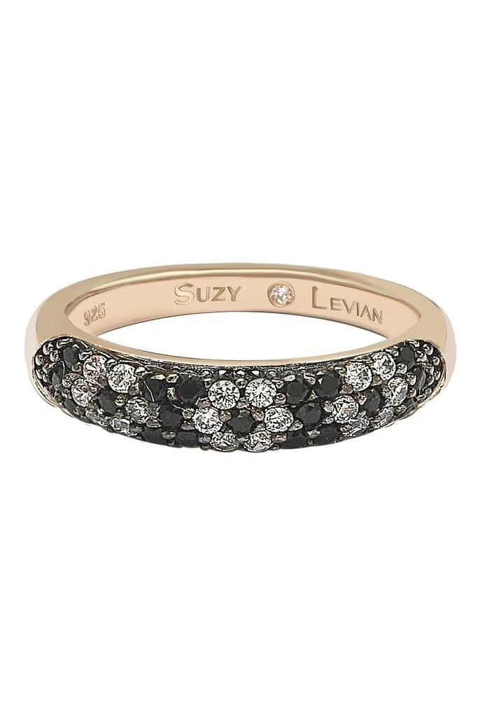 Suzy Levian 3-Row Pavé Cubic Zirconia Eternity Band Ring 4