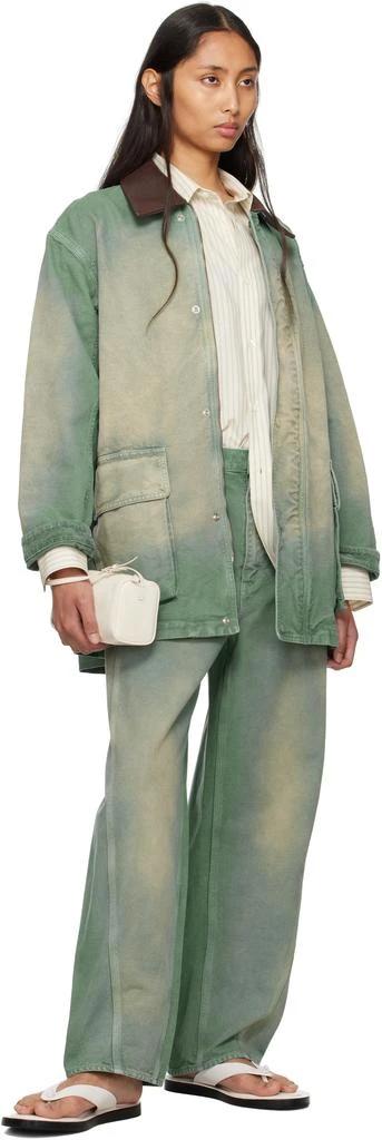 AURALEE Green Organic Cotton Duck Trousers 4