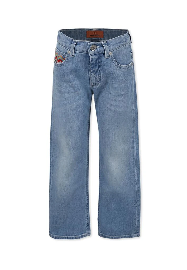 Missoni Denim Jeans For Boy With Chevron Motif 1