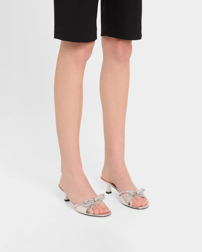 Stuart Weitzman Felicity 50 Bow-Top Slide Sandals 2