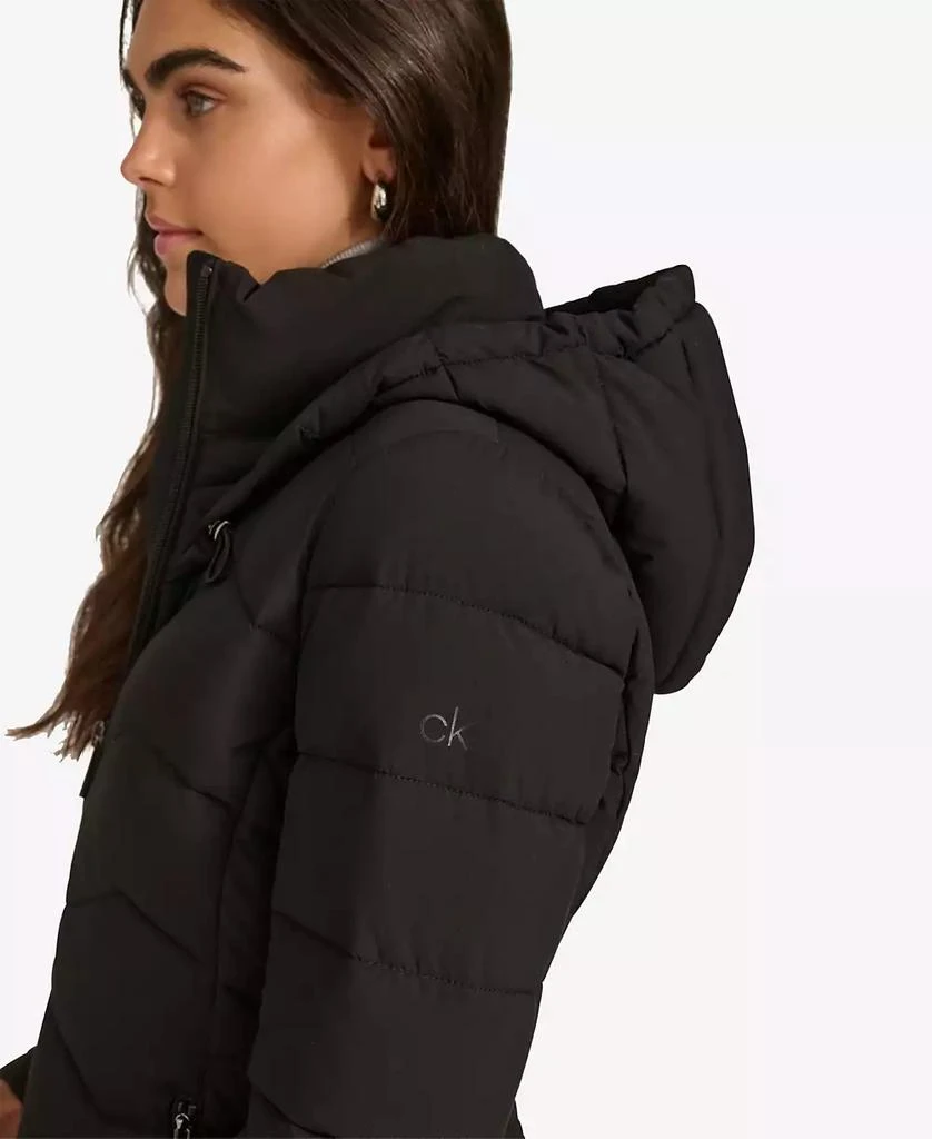 Calvin Klein Women's Short Zip-Up Hooded Puffer Coat 4