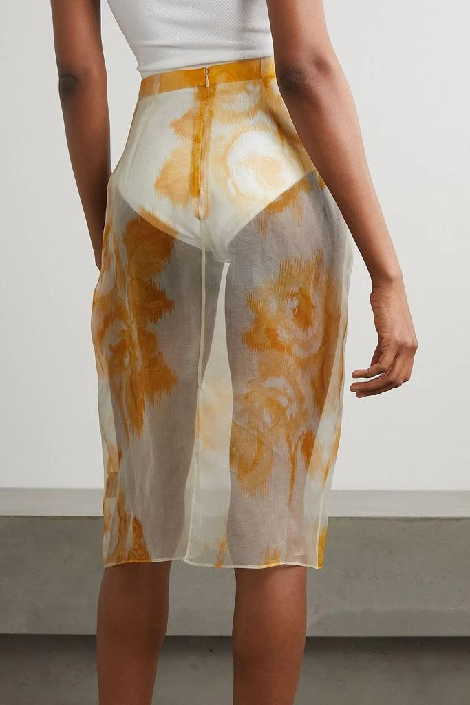 Emilia Wickstead Kobe floral-print silk-organza midi skirt 4