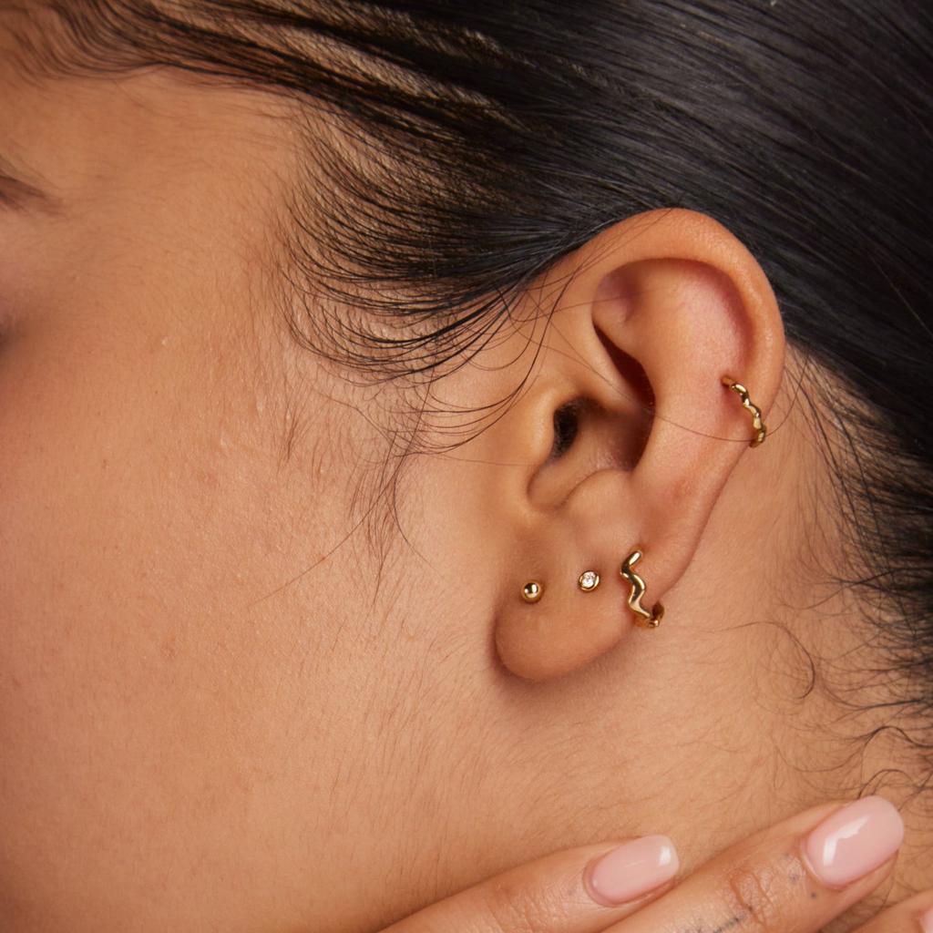 Orelia London Wave Huggie 6 Pack Ear Party