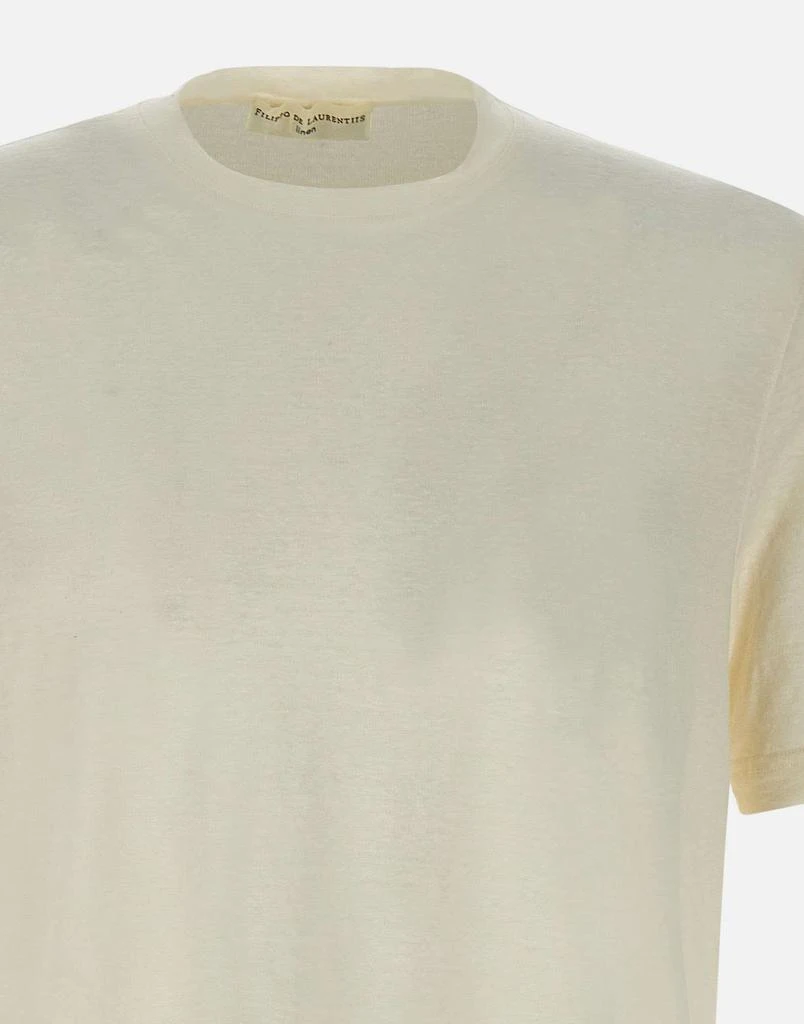 FILIPPO DE LAURENTIIS Linen stretch t-shirt 4