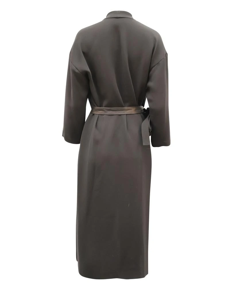 Shop Wrap Dress with Faux Leather Belt in Black Polyester on Sale at  BeyondStyle  Get 53% Off Wrap Dress with Faux Leather Belt in Black  Polyester with Limited-Time Flash Deals, Exclusive