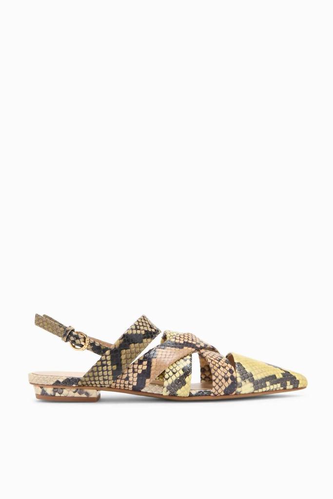 Ulla Johnson Ulla Johnson - Women's Python-embossed Pointed Toe Flat