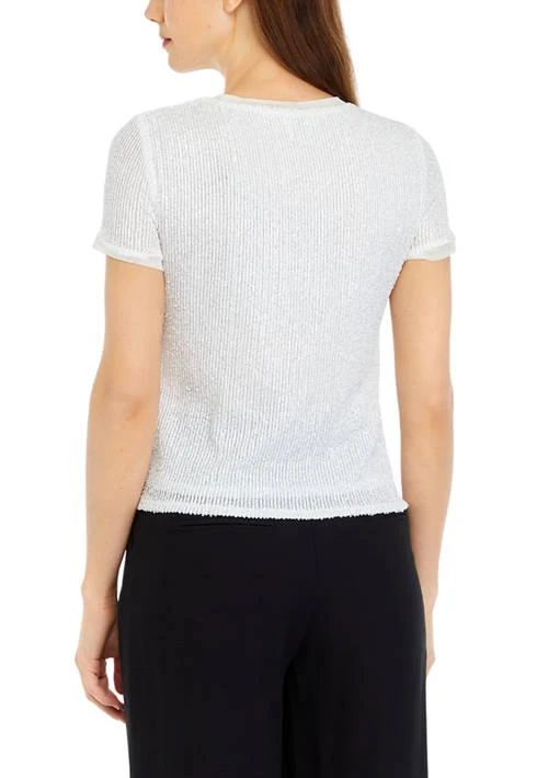 Anne Klein Klein Petite Sequin Mesh T Shirt 2