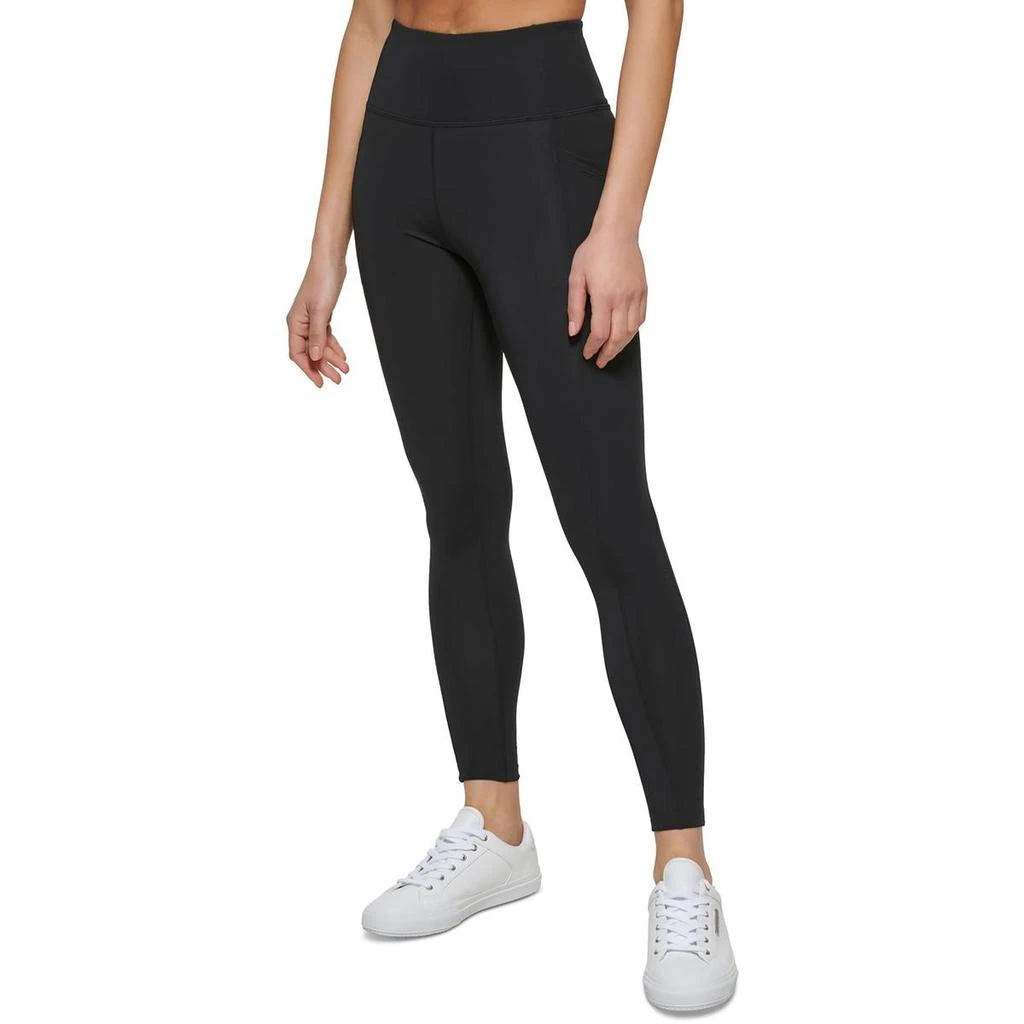 Calvin Klein Womens Side Pocket Stretch Athletic Leggings 1