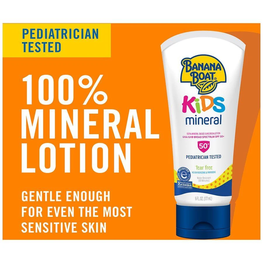 Banana Boat Kids 100% Mineral Sunscreen Lotion, SPF 50+ 6