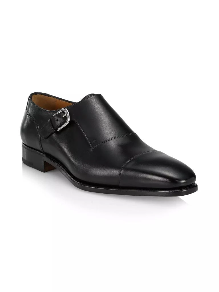 Paul Stuart Giordano Monk Strap Men’s Shoes - Black Calf Giordano Leather Monk Strap main image 4