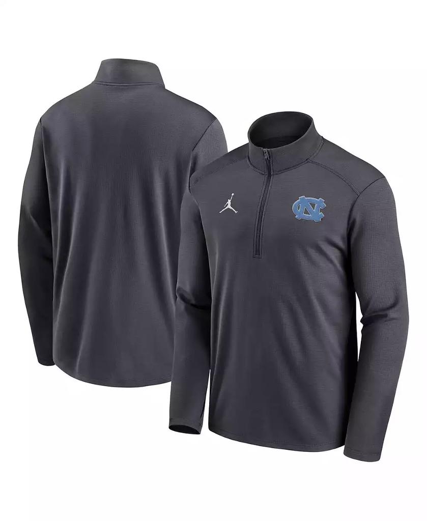Jordan Men's Anthracite North Carolina Tar Heels Primetime Pacer Performance Half-Zip Top