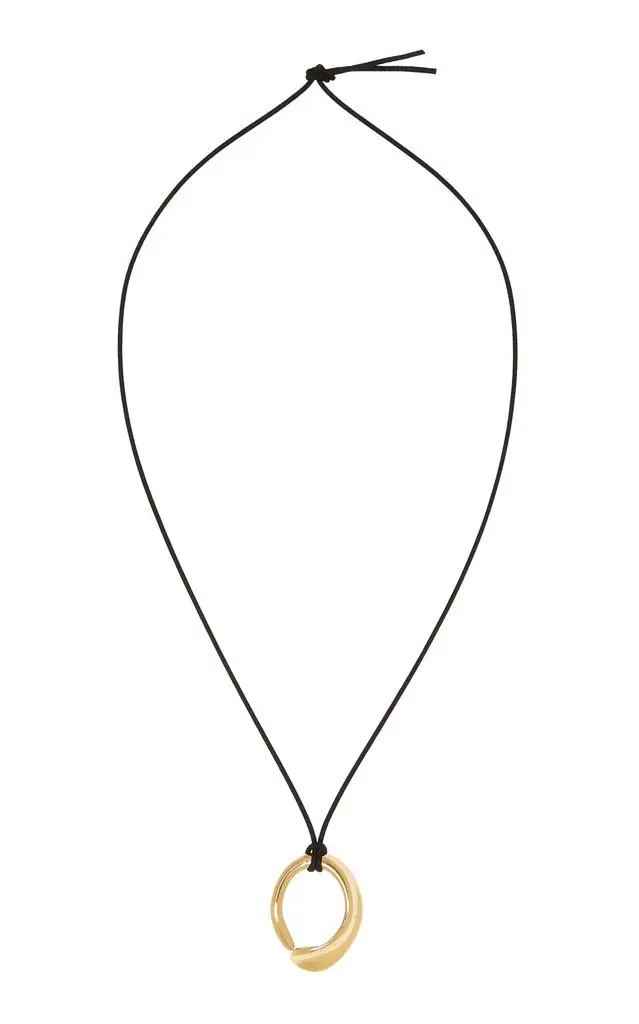 AGMES AGMES - Marta Gold Vermeil; Leather Necklace - Gold - OS - Moda Operandi - Gifts For Her 1