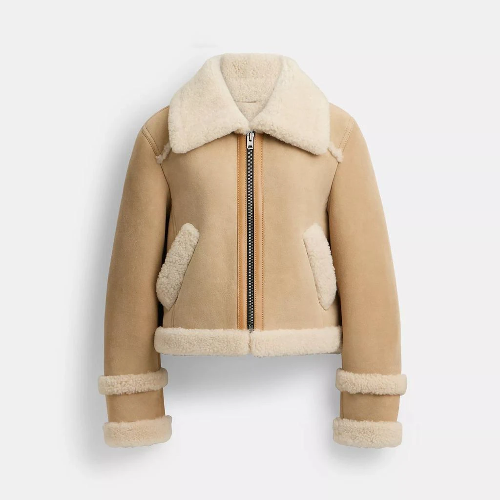 Coach Short Shearling Jacket 1