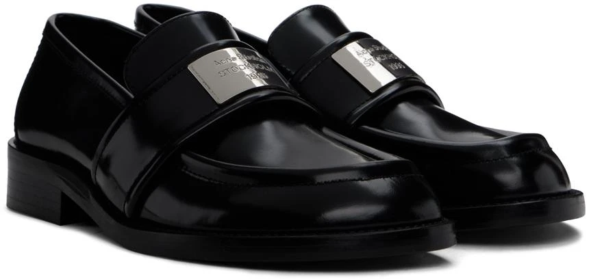 Acne Studios Black Leather Loafers 4