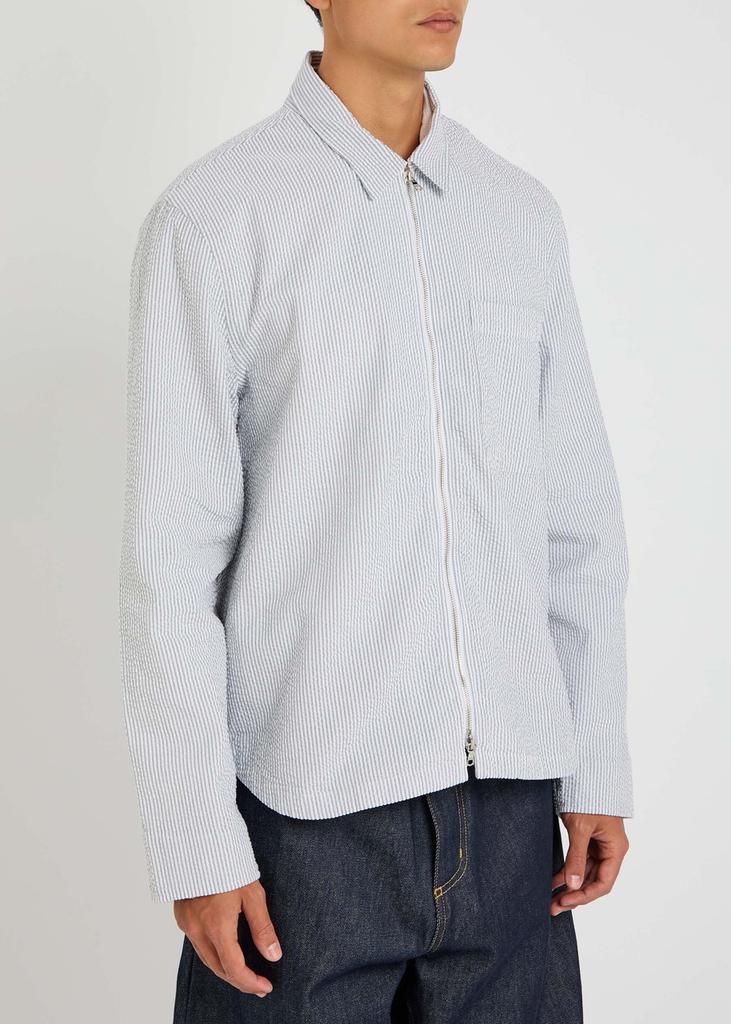 Officine Générale Malo pinstripe seersucker overshirt