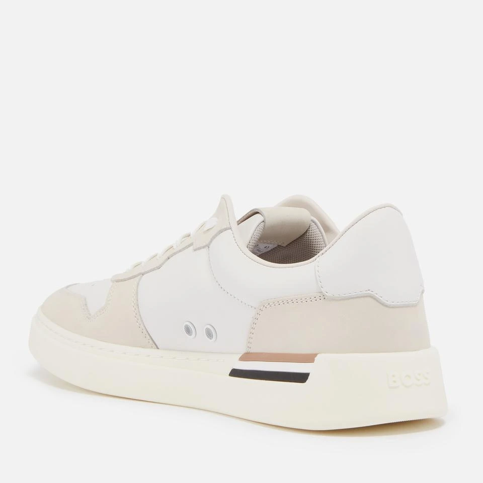 Hugo Boss BOSS MEN'S CLINT LEATHER SUEDE TENNIS TRAINERS 2