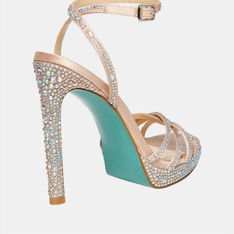 Betsey Johnson Adde Heels In Champagne