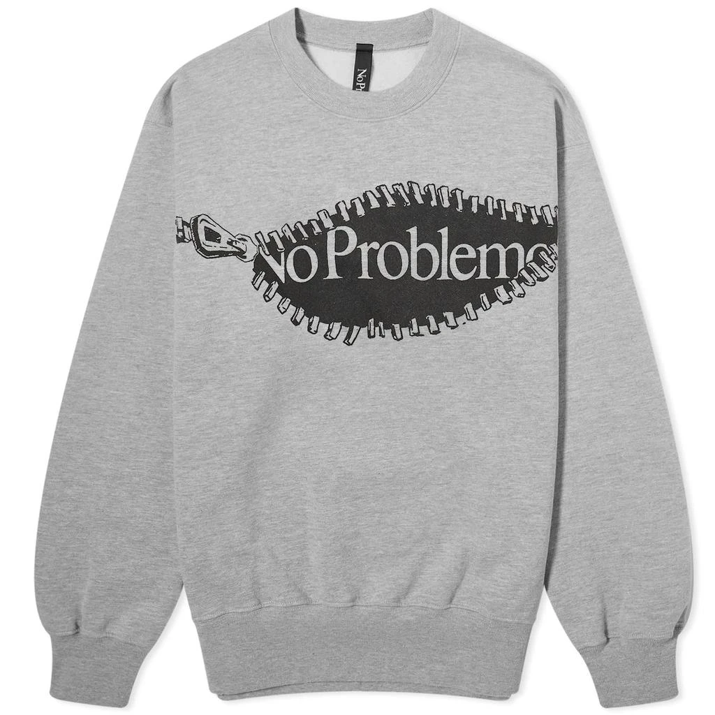NoProblemo NoProblemo Zip Graphic Crew Sweat 1