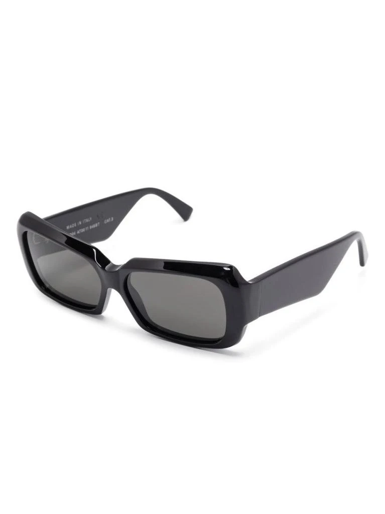 Phoebe Philo Black Frame Sunglasses With Curved Tips And Protective Case 2