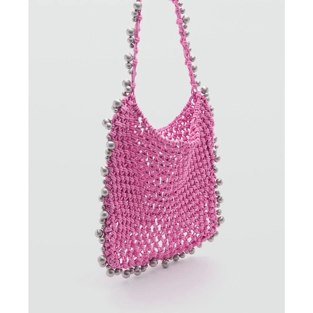 MANGO Women's Beaded Bag 5