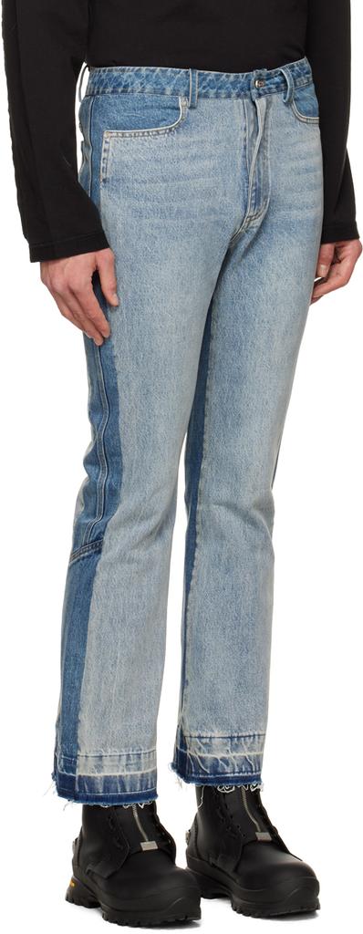 C2H4 Blue Paneled Jeans