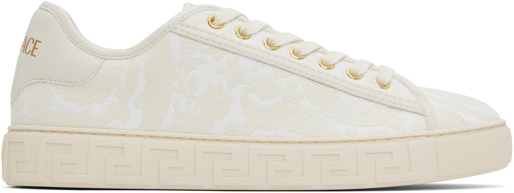 Shop Panelled White Sneakers With Cut-Out Detailing on Sale Shop Panelled White Sneakers With Cut-Out Detailing on Sale