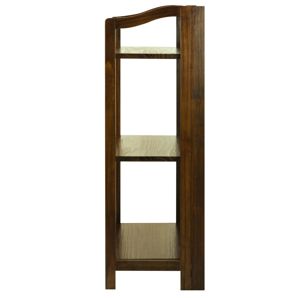 Casual Home Stratford 3-Shelf Folding Bookcase-Warm Brown 2