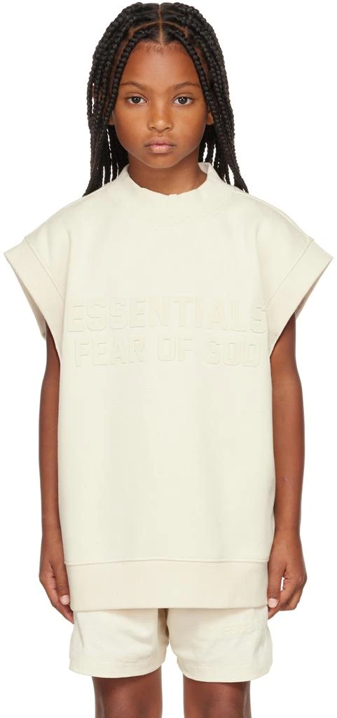 Essentials Kids Off-White Mock Neck Vest 1
