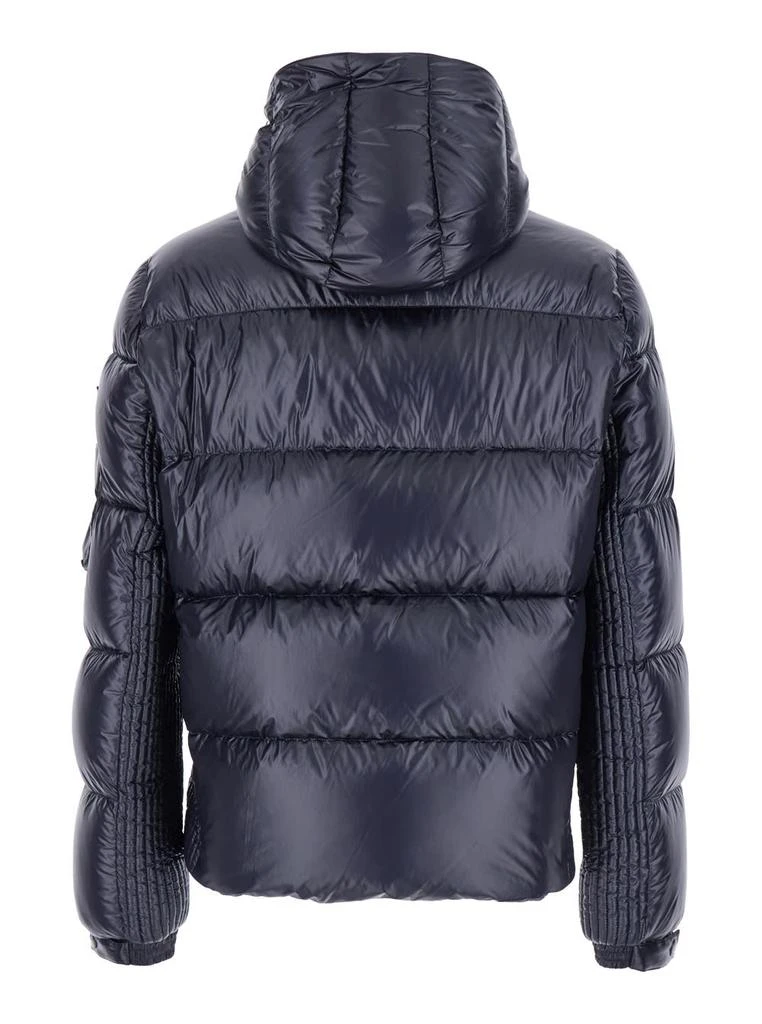 TATRAS belbo Blue Down Jacket With Hood And Logo Patch In Tech 