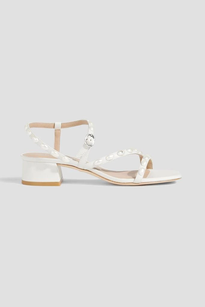 Stuart Weitzman Pearlita 35 faux pearl-embellished leather sandals