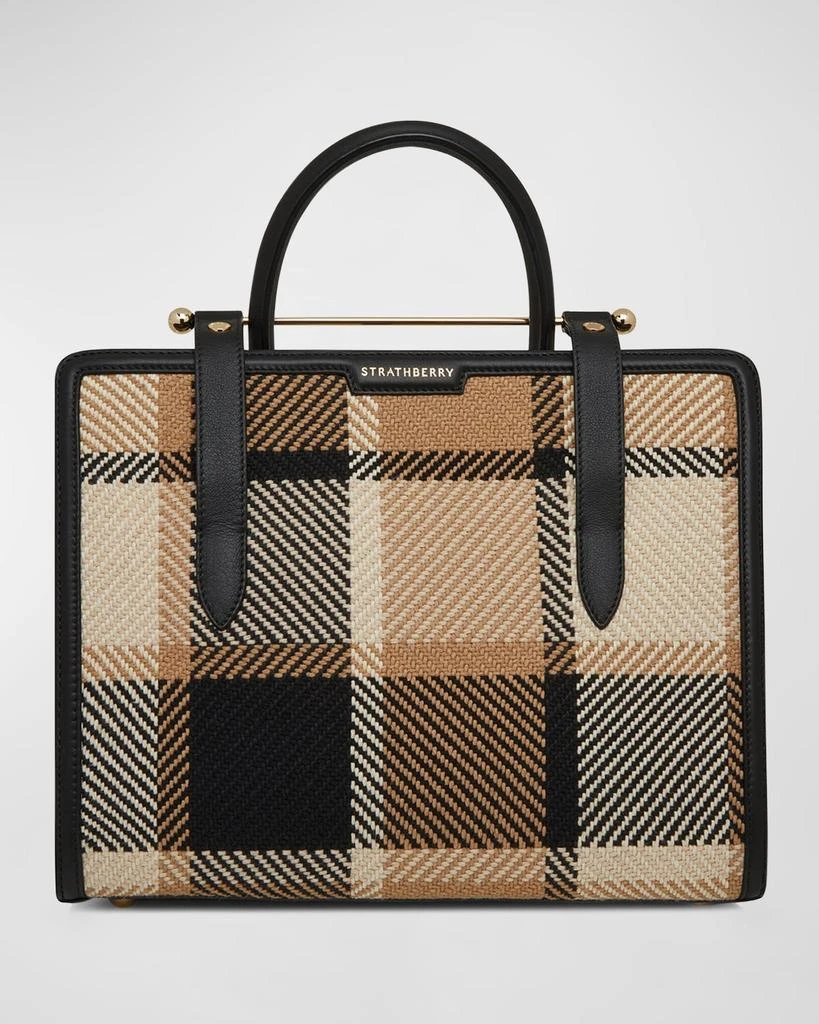 Strathberry Midi Tartan Tote Bag 1