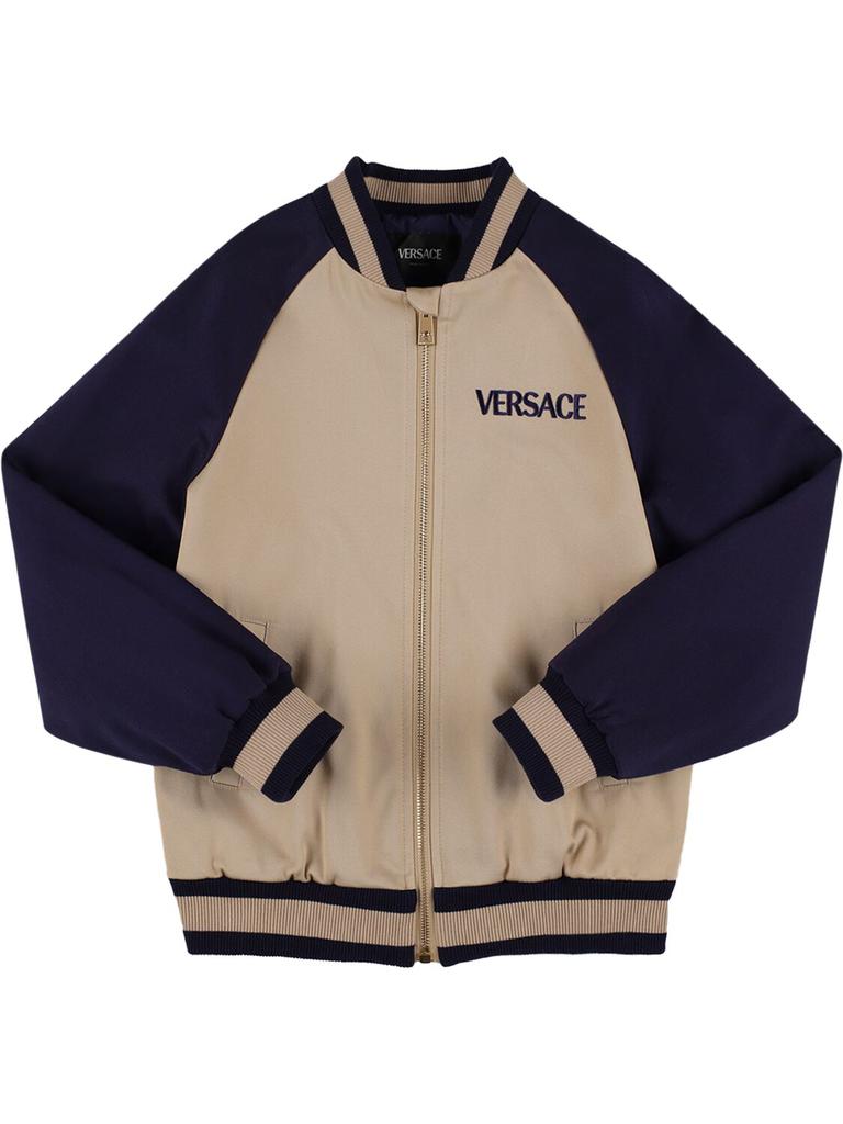 Versace Printed padded satin bomber jacket - Coats - BeyondStyle