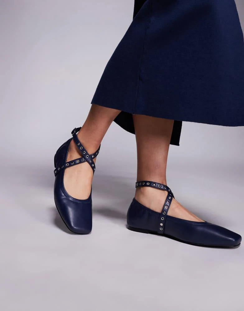 Public Desire Public Desire Scotty ballet flats in navy 1