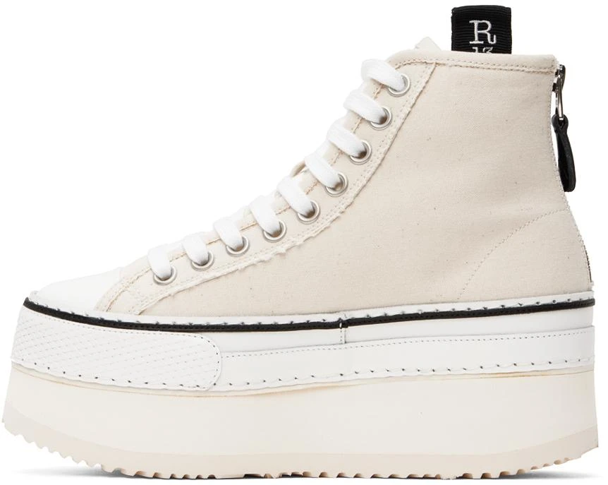 R13 Off-White Courtney Platform Sneakers 3