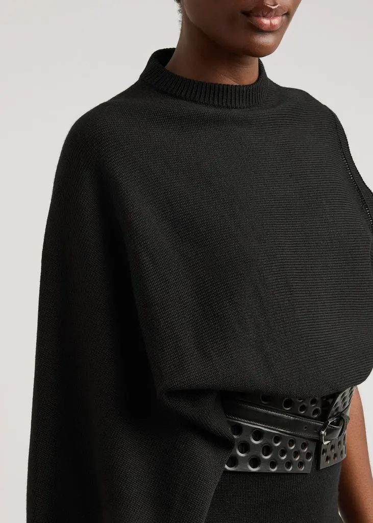 Alaïa One-shoulder wool jumper dress 5