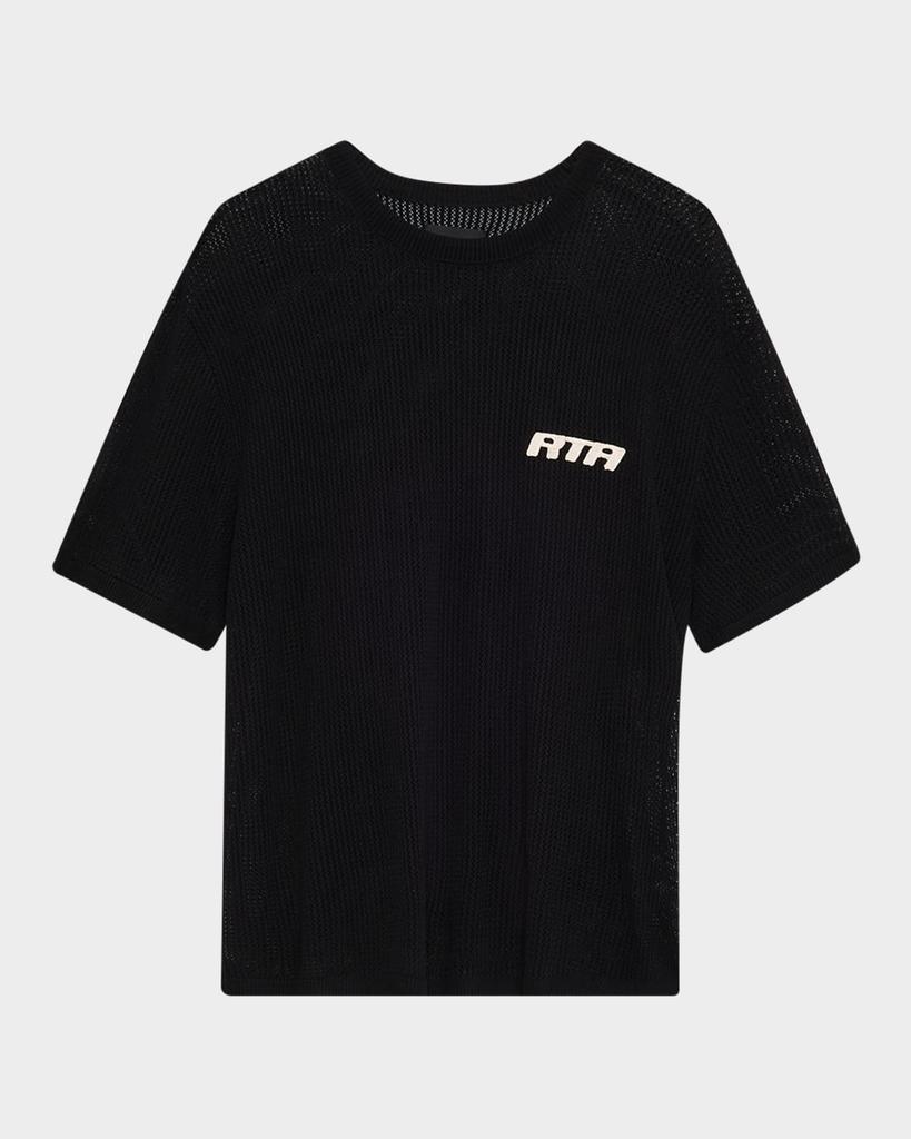 RTA Men's Ian Short-Sleeve Mesh Logo T-Shirt